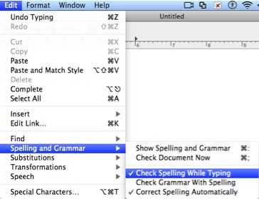 How to disable spell check for a specific document word mac 2011